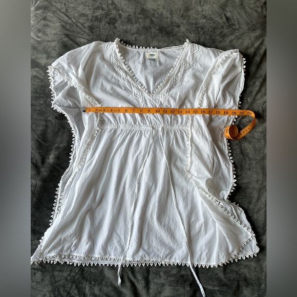 Old Navy White Embroidered Swim Cover Up - Picture 9 of 10